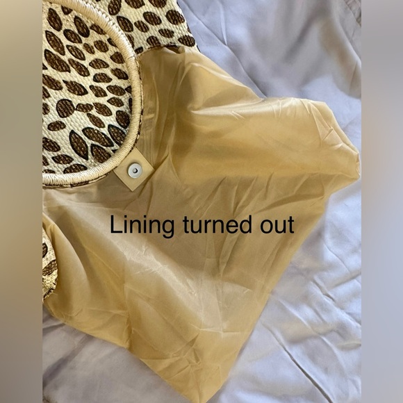 Avon Leopard Print Tote Bag, Body - 100% Paper, Lining - 100% Polyester NWOT - Picture 8 of 13